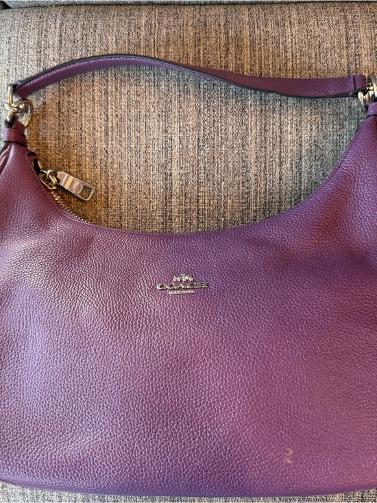 Coach Handbags - Coach Pebbled Leather Shoulder Bag in Purple